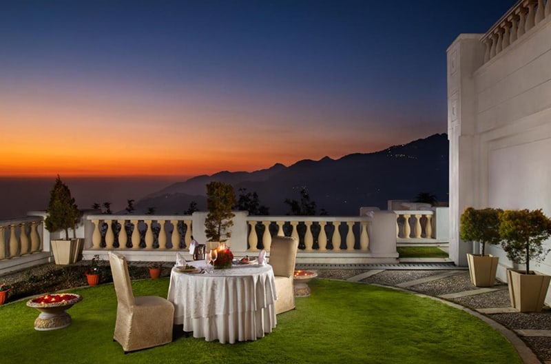 Private mountain-top dining under stars