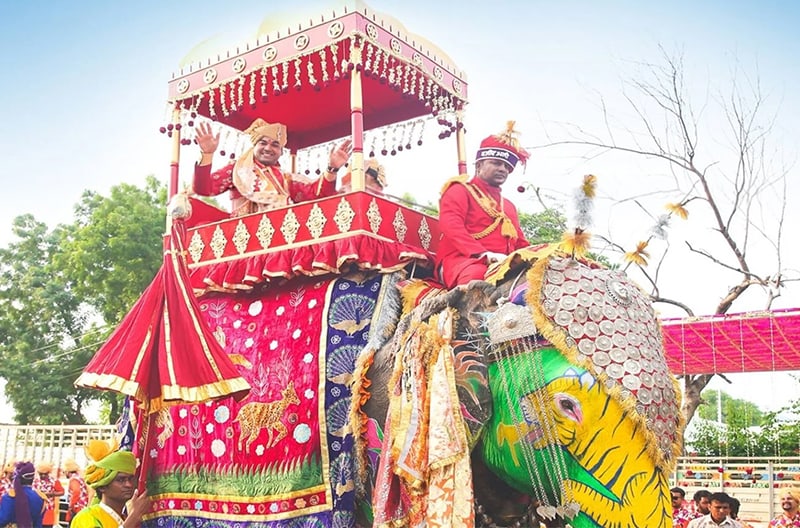 Grand baraat arrival entrances