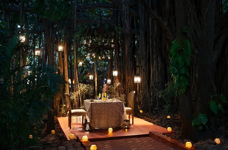 Fairy-lit banyan tree private dining