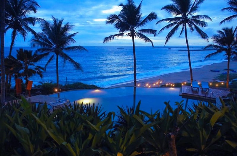Romantic couples’ sunset beach walks