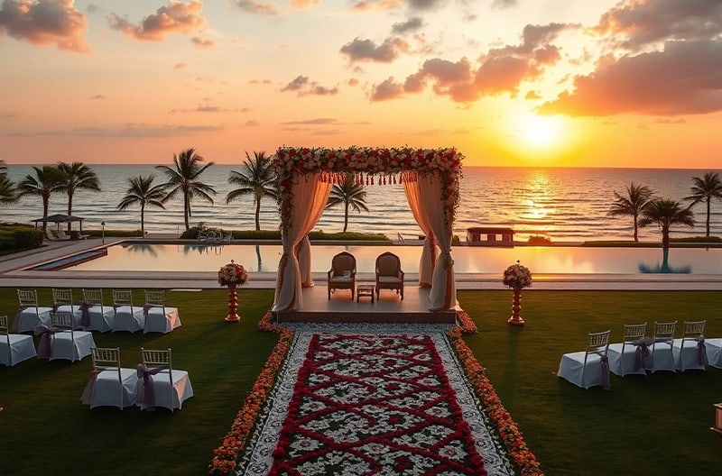 Island sunset mandap