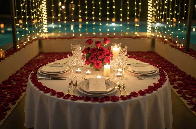 Romantic private candlelit dining experiences