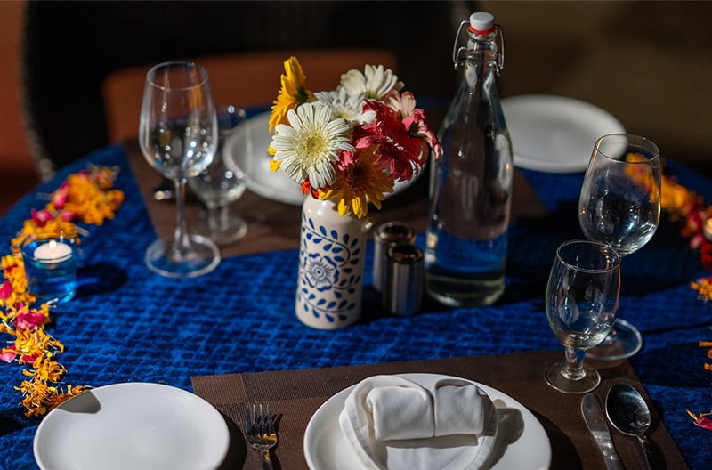 Aura candlelit bespoke dining setups