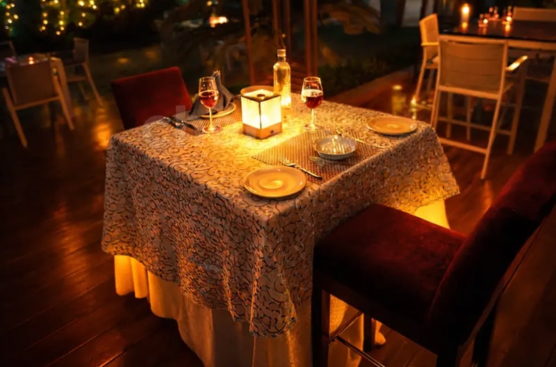 Private starlit garden dining experience