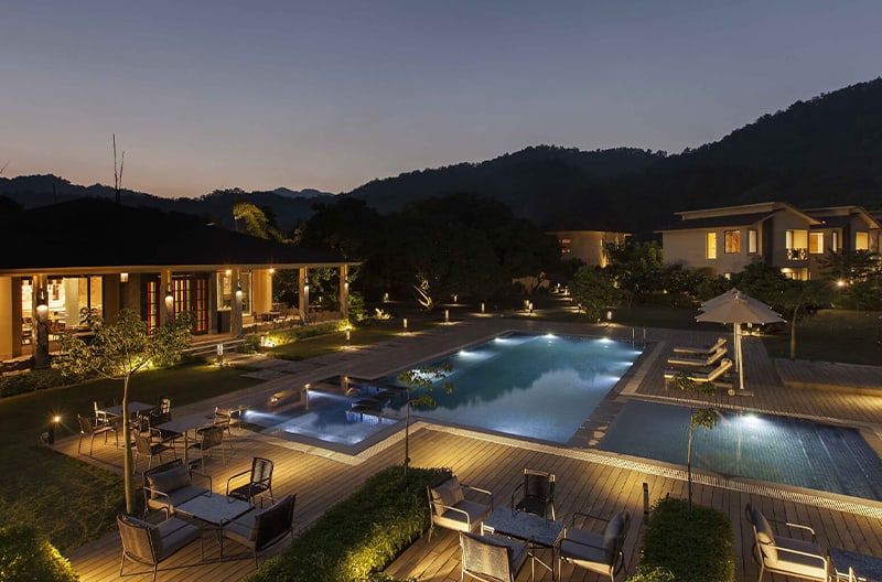 Sunset high tea by the pool