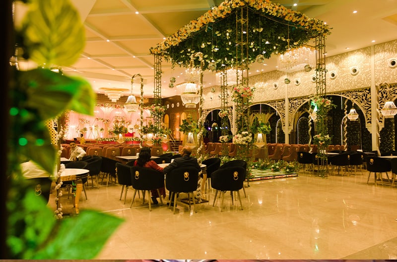 Themed decorations and stage setups for pre-wedding events