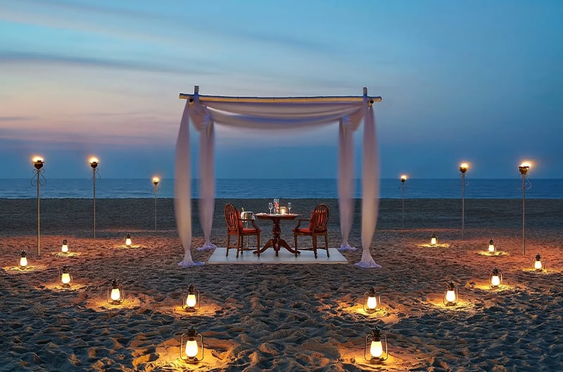 Private candle-lit dinners on request